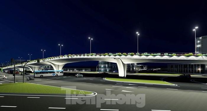  Hệ thống chiếu sáng của cầu được bố trí 2 hệ thống: chiếu sáng phục vụ giao thông và chiếu sáng mỹ thuật - làm đẹp thiết kế cầu.