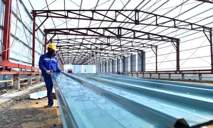 Một số hình ảnh công nhân thi công trên công trường chiều 27/8.