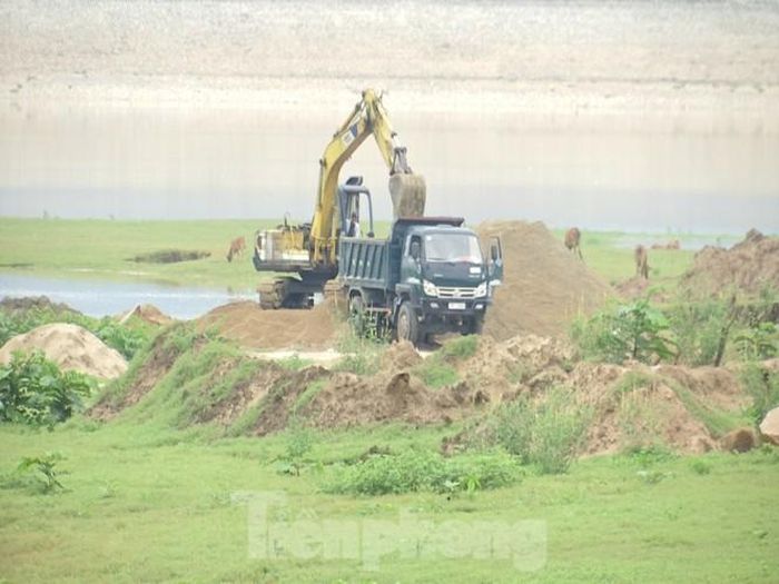 “Cát tặc” hoạt động ngang nhiên tại hồ thủy lợi Cam Ranh nhưng cả xã Sơn Tân và huyện Cam Lâm đều không phát hiện vi phạm.