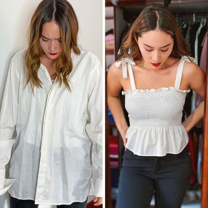  Michelle Macia khuyến khích việc tái sử dụng quần áo, kêu gọi mọi người cùng tận dụng tủ đồ. Nhiều dân mạng để lại bình luận tích cực dưới bài đăng của cô gái. Tài khoản @glambymeni bày tỏ: "Thật tuyệt vời. Ước gì bạn có thể giúp tôi làm mới tủ quần áo". Ảnh: @michellemacia. 