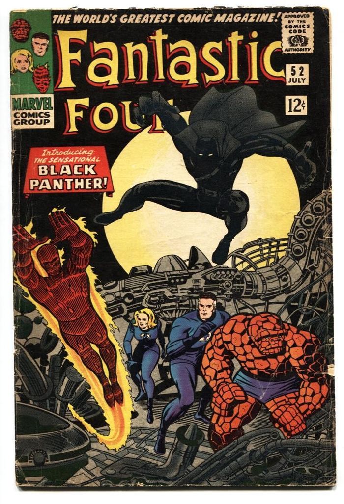  Black Panther xuất hiện lần đầu trong Fantastic Four #52. Ảnh: AbeBooks. 