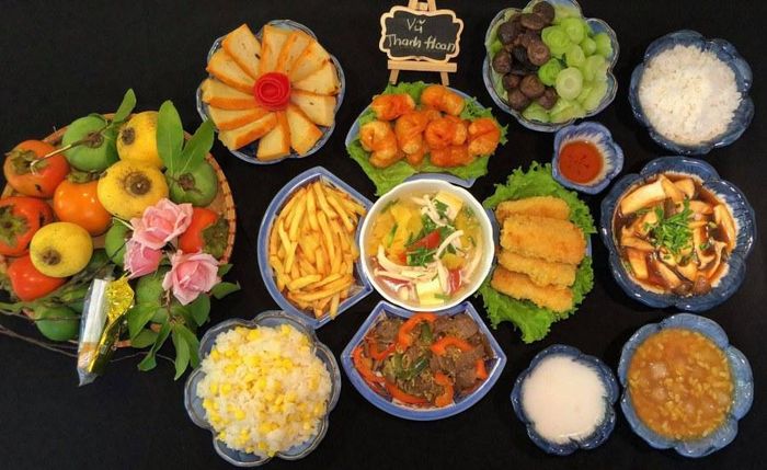 Mâm cỗ chay ngon của gia đình chị Thanh Hoan