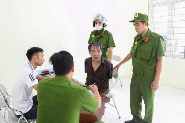Phạm Văn Anh tại cơ quan công an. Ảnh: Công an Thái Nguyên.