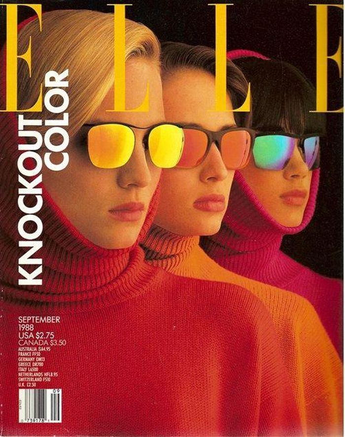Ấn phẩm thứ 2 được tái hiện là trang bìa Elle số tháng 9/1988. Hình ảnh nữ diễn viên Trung Quốc có phần đơn giản hơn phiên bản gốc. Tuy nhiên, concept chủ đạo vẫn được tuân thủ. Ảnh: Elle, Pinterest.