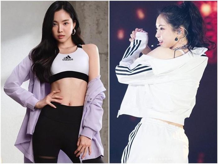 Legging trở thành từ khóa liên kết chặt chẽ với hình tượng của nữ nghệ sĩ. Những khoảnh khắc cô diện loại quần này tập nhảy, đi sân bay, dạo phố, trên đường đến nhà đài… đều được cập nhật rầm rộ. Có một khoảng thời gian, khán giả không ngừng theo dõi những video tập nhảy của Apink chỉ để xem Naeun sẽ diện loại quần legging gì ẢNH: INSTAGRAM NV