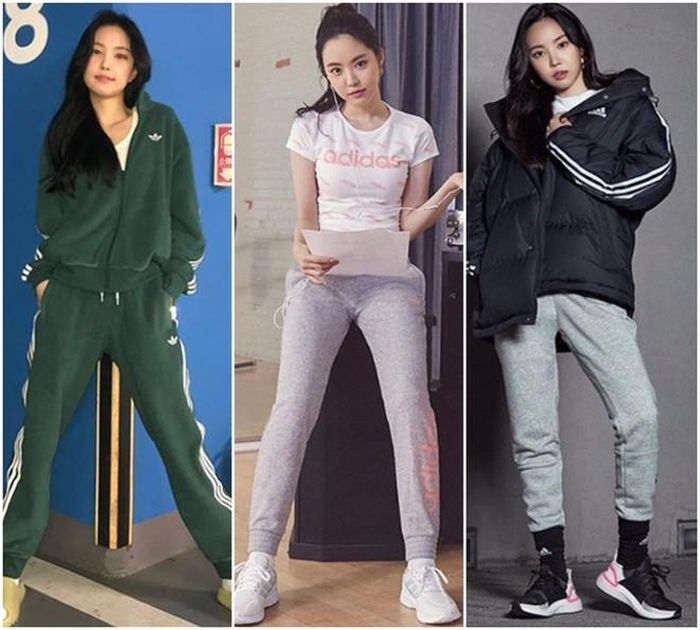 Độ hot của Son Naeun với quần legging lớn đến mức một thương hiệu thể thao đình đám nhanh chóng liên hệ với cô mời đóng quảng cáo. Thậm chí, mẫu quần legging mà mỹ nhân 9X mặc cũng được treo trang trọng tại các showroom nhãn hàng cùng dòng chữ: “Legging của Son Naeun” ẢNH: INSTAGRAM NV