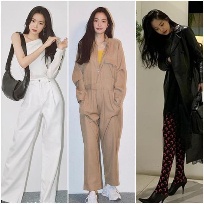 Vóc dáng của Son Naeun luôn được đánh giá là chuẩn mực đối với giới nữ nghệ sĩ tại Kpop. Cao 1m68 và chỉ nặng chưa đến 50kg, cô sở hữu dáng người đồng hồ cát với đường cong quyến rũ và đôi chân dài ẢNH: INSTAGRAM NV