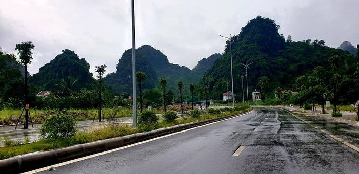 Đường vào khu suối khoáng nóng Quang Hanh, Cẩm Phả sắp hoàn thành.