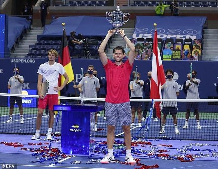 Thiem lần đầu có danh hiệu US Open và Grand Slam