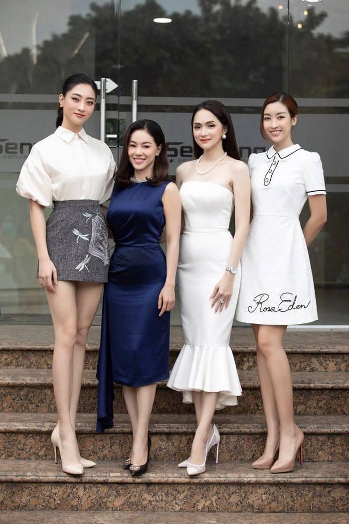  Giữa một dàn Hoa hậu, Lương Thùy Linh gây mê mọi ánh nhìn với đôi chân dài miên man.