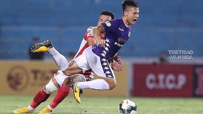 Quang Hải góp 1 bàn và 3 kiến tạo để giúp Hà Nội thắng đậm TPHCM 5-1. Ảnh: Hoàng Linh