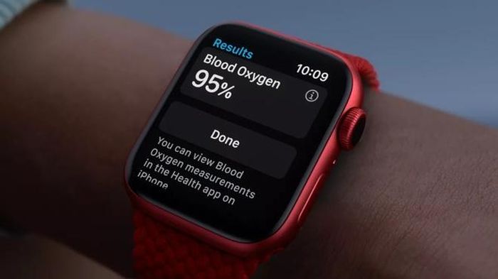  Chỉ số bão hòa oxy trong máu bình thường là trên 90%. Ảnh: Apple. 