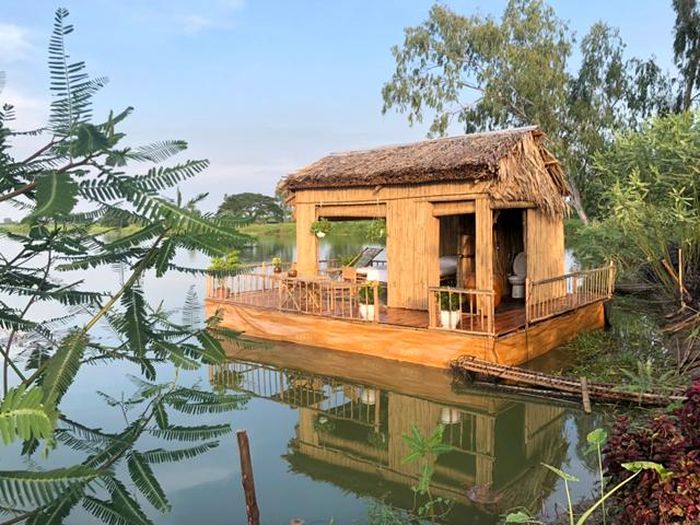 Dịch vụ lưu trú độc lạ “ngủ một đêm trên ao” tại Farmstay Ao Nhà (đơn vị cung cấp ảnh)