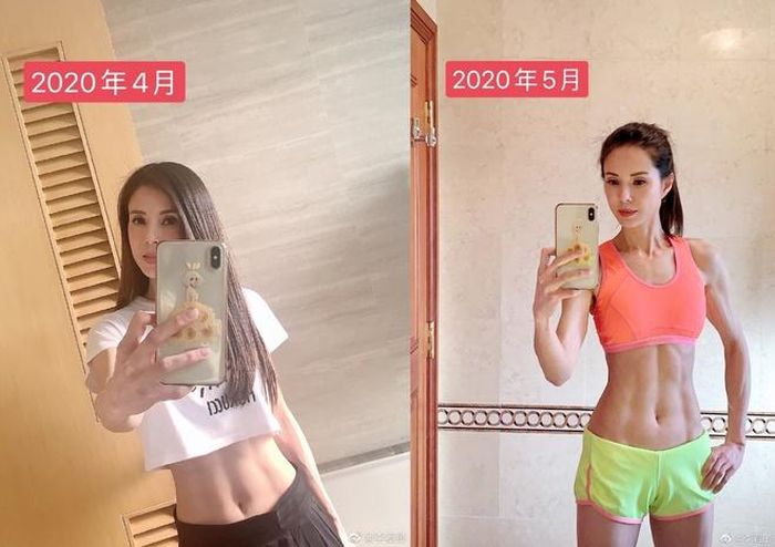  Lý Nhược Đồng khoe vòng eo con kiến, cơ bụng 6 múi. 