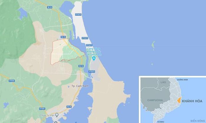  Xã Cam Thành Bắc, huyện Cam Lâm, tỉnh Khánh Hòa, nơi xảy ra vụ cháy. Ảnh: Google Maps. 