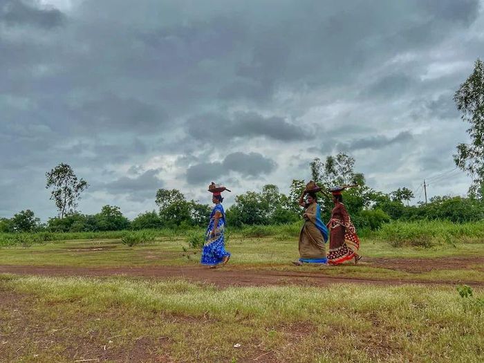Phụ nữ Ấn Độ trong một chương trình việc làm nông thôn ở Kamthana, phía nam bang Karnataka.
