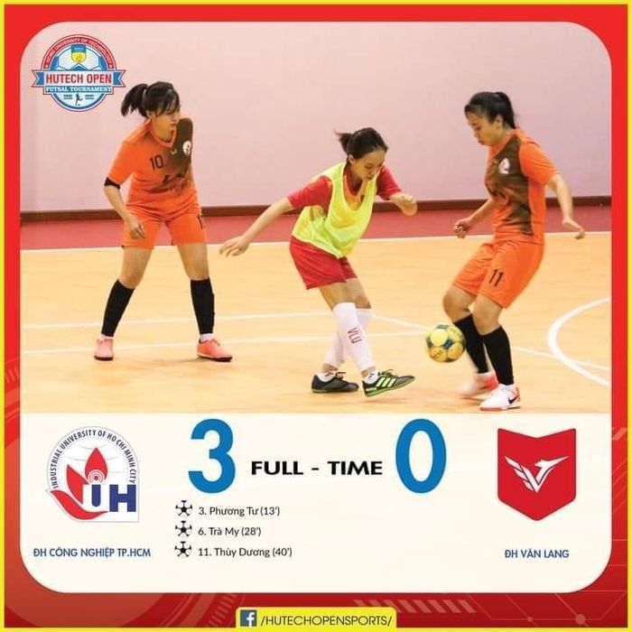 Trận mở màn nữ IUH đánh bại đội của Đại học Văn Lang với tỷ số 3-0.