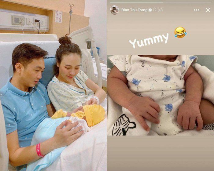 Cặp vợ chồng nổi tiếng hay đăng tải hình ảnh con nhưng chưa để lộ dung mạo ái nữ.