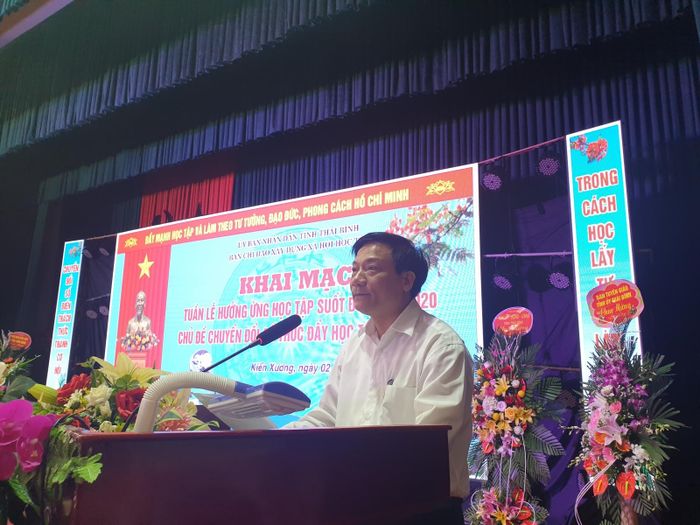 Ông Nguyễn Viết Hiển- Giám đốc Sở GD&amp;ĐT tỉnh Thái Bình phát động Tuần lễ học tập suốt đời năm 2020