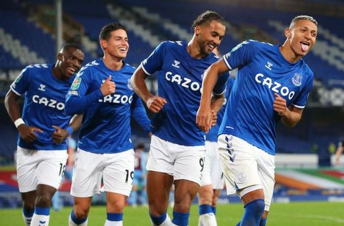 Với phong độ ấn tượng của James Rodriguez, Richarlison, Calvert-Lewin, Everton sẵn sàng cản bước bất kỳ đội bóng nào ở mùa giải năm nay. Ảnh: Reuters.