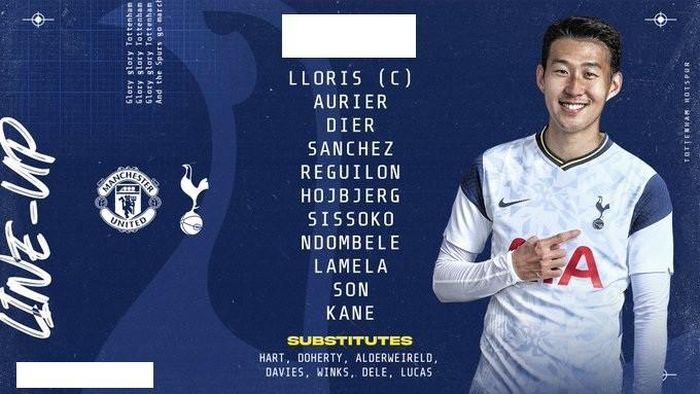 Đội hình xuất phát của Tottenham
