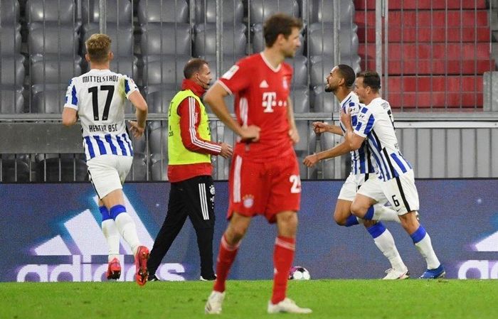 Hertha cũng không phải tay vừa khi ghi tới 3 bàn vào lưới của Bayern Munich