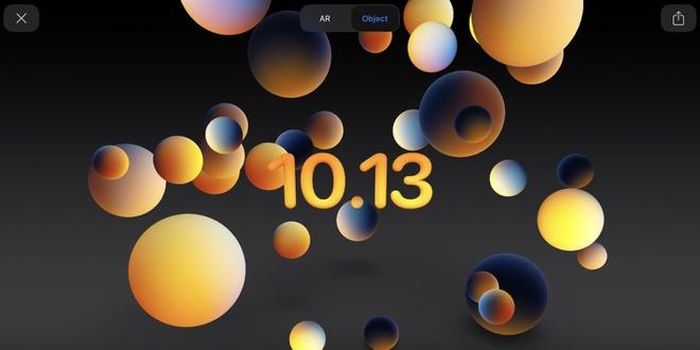  Thông điệp AR ẩn trong trang web Apple Events. Ảnh: Apple. 