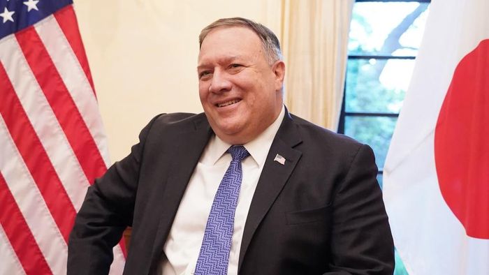  Ông Pompeo trong cuộc phỏng vấn với Nikkei Asia hôm 6/10 tại Đại sứ quán Mỹ ở Tokyo. Ảnh: Nikkei. 