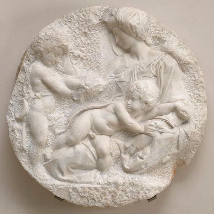 Tác phẩm “Taddei Tondo” (Michelangelo, 1506). Ảnh: Royal Academy of Arts