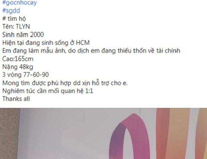 Các sugar baby hầu hết còn rất trẻ, đang là sinh viên. Ảnh chụp màn hình