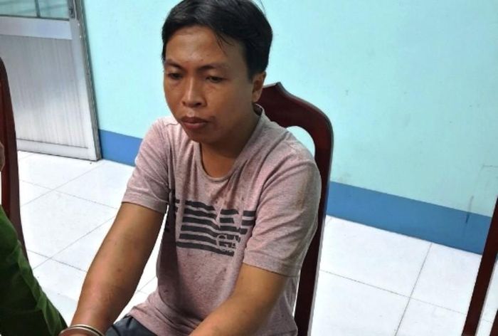 Đối tượng Đặng Quốc Hiệp tại Công an.