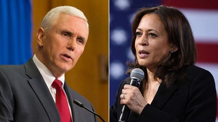 Hai ứng viên phó tổng thống Mỹ là Mike Pence và Kamala Harris