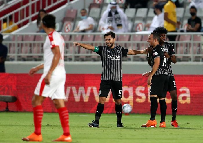 Al Sadd vượt lên từ sớm ở phút 17, sau đó dễ dàng giành chiến thắng chung cuộc 4-0 trước Al Arabi. Ảnh: Al Sadd.