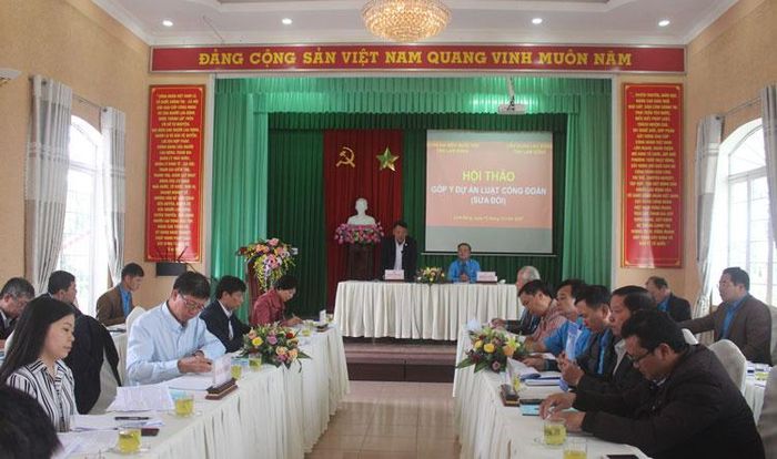 Đồng chí Nguyễn Tạo - Phó Trưởng đoàn ĐBQH tỉnh Lâm Đồng, phát biểu tại buổi góp ý