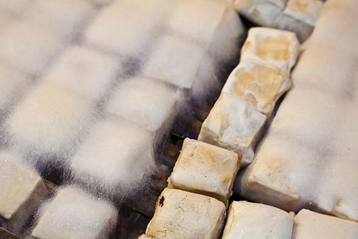 Sau khi ủ trong nước cốt khoảng 6 tháng, đậu phụ sẽ được vớt ra để ngoài không khí trong 6 giờ (nếu vào mùa hè) và 2 ngày (nếu vào mùa đông) cho tới khi đậu phụ nổi mốc và chuyển thành màu xám. Tiếp tới, người ta rửa sạch đậu phụ bằng nước tinh khiết, để khô tự nhiên và bắt đầu mang ra bán
