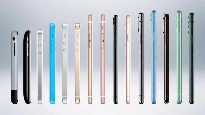  Lịch sử phát triển của những chiếc điện thoại iPhone. Ảnh: Apple Explained. 