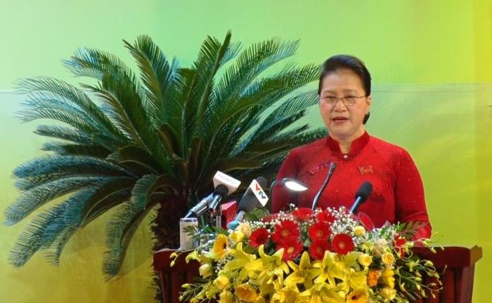 Chủ tịch Quốc hội Nguyễn Thị Kim Ngân phát biểu chỉ đạo Đại hội.