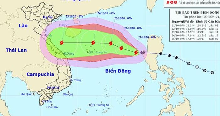 Bão số 8 được dự báo không mạnh nhưng vẫn gây mưa cho miền Trung.