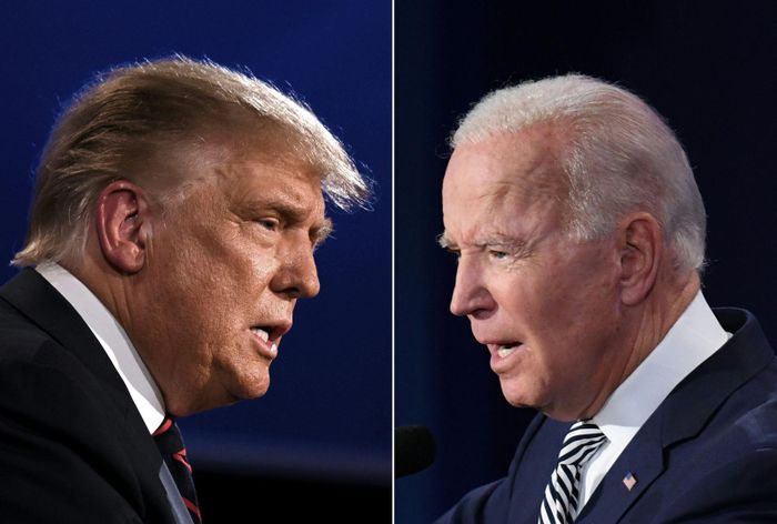 Tổng thống Mỹ Donald Trump (trái) và cựu Phó Tổng thống Mỹ Joe Biden (phải). Ảnh: AFP/TTXVN