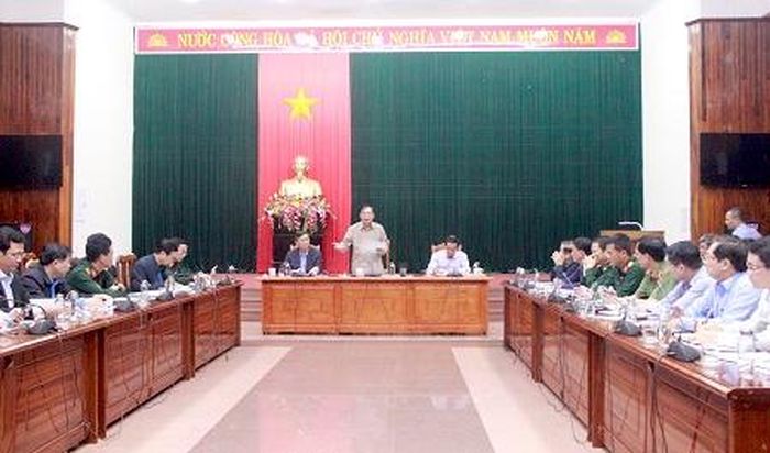 Bộ trưởng Bộ NN&PTNT Bộ phát biểu tại buổi làm việc với tỉnh Quảng Bình - Ảnh: VGP/Lưu Hương