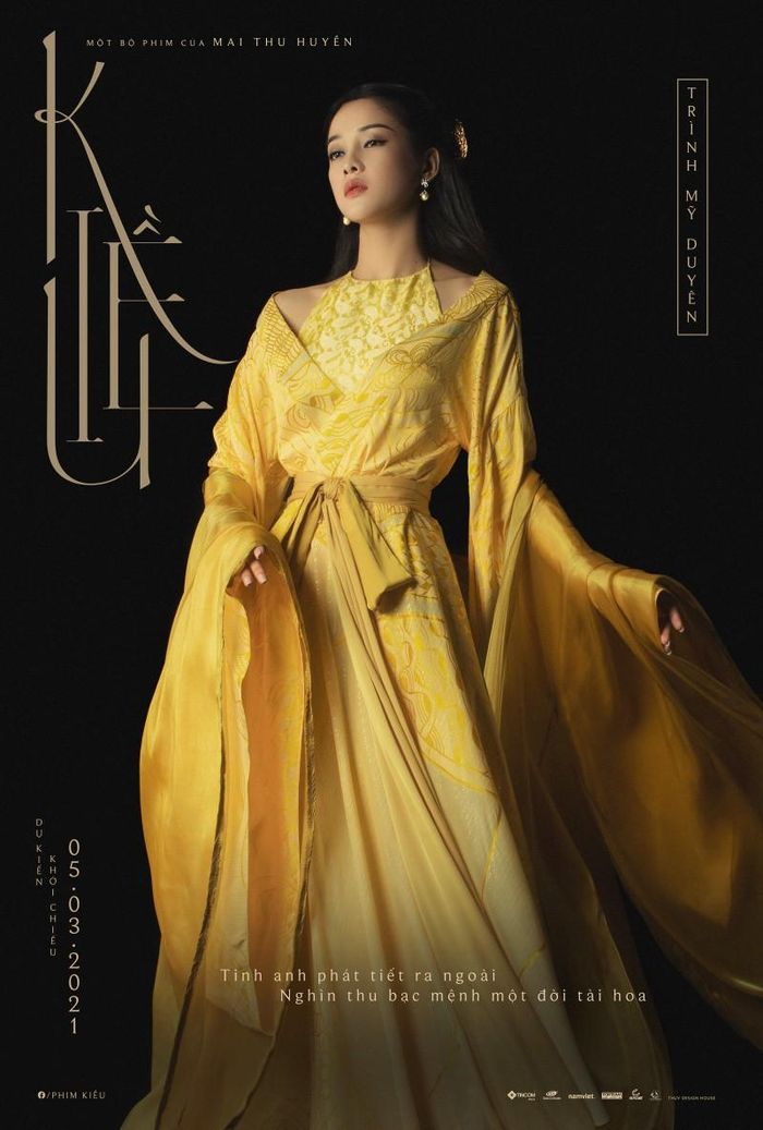 Hình ảnh của Thúy Kiều - Mỹ Duyên trong poster phim "Kiều".