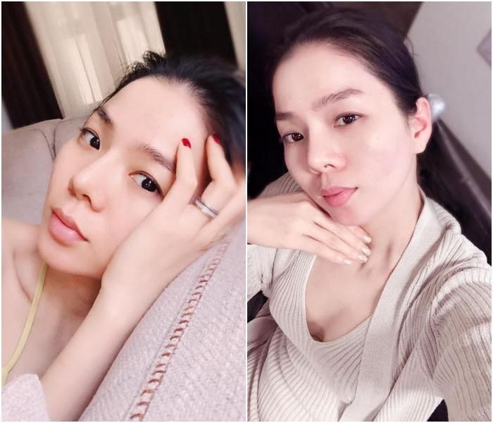 Dù không dùng sản phẩm gì trên mặt, làn da mộc mạc vẫn căng bóng một cách tự nhiên, chứng minh độ chắc khỏe và được cung cấp đủ dưỡng chất.