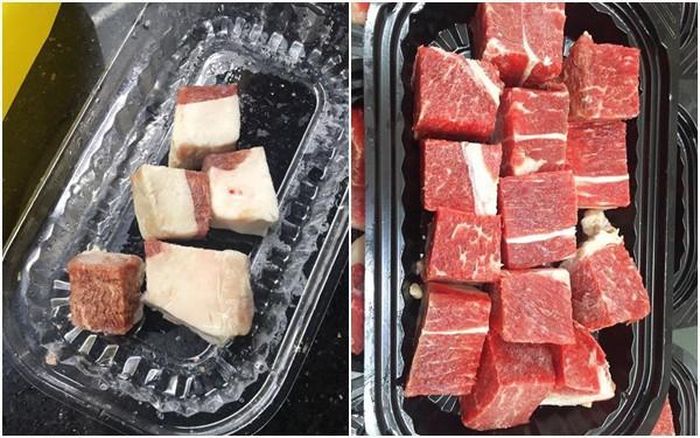 Đặt khai thịt bò về nhúng lẩu nhưng khi nhận về chẳng ai nghĩ đây là thịt bò.