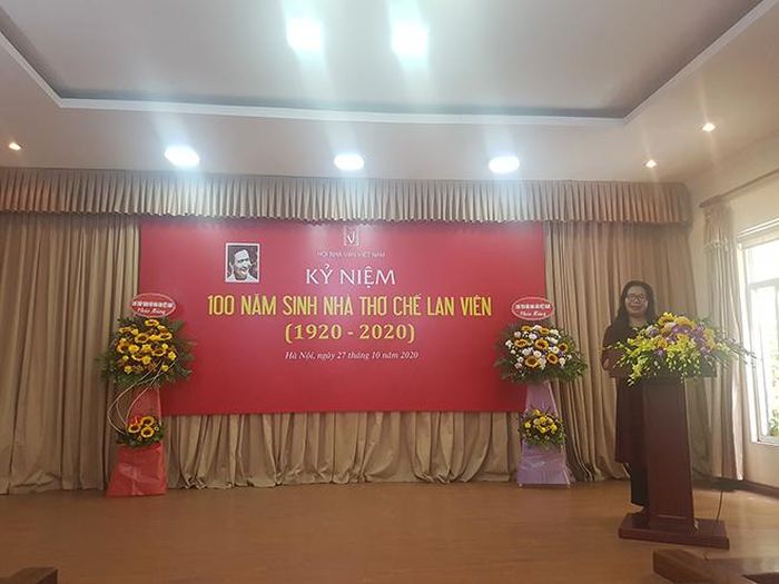 Tác giả bài viết tại Lễ kỷ niệm 100 năm sinh nhà thơ Chế Lan Viên