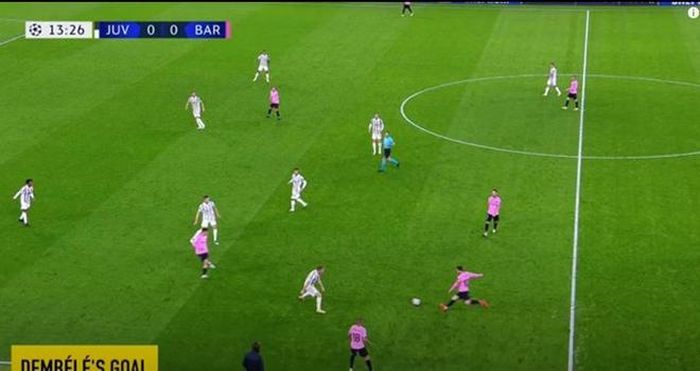 Cận cảnh đường chuyền vượt tuyến của Messi cho Dembele