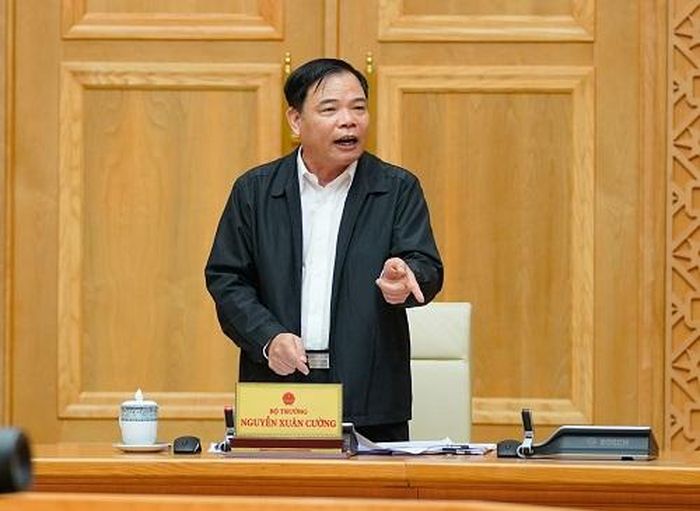 Bộ trưởng Bộ NN&amp;PTNT Nguyễn Xuân Cường báo cáo thêm tại phiên họp - Ảnh: VGP/Quang Hiếu 