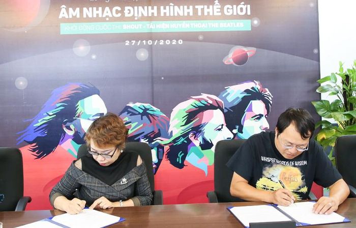 Đại diện của Sống và Mỹ Thanh bắt tay hình thành dự án Âm nhạc định hình thế giới.