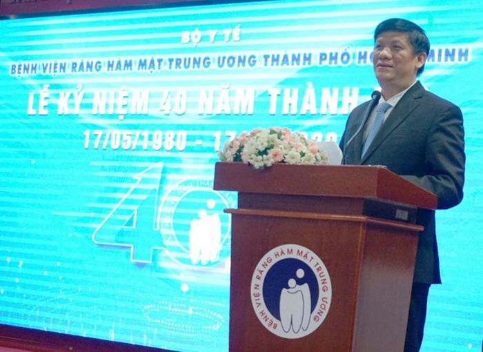 GS.TS Nguyễn Thanh Long, Quyền Bộ trưởng Bộ Y tế phát biểu (ảnh: K.V)