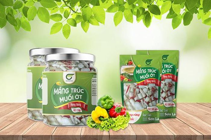 Sản phẩm măng trúc muối ớt Háng Đồng đạt sản phẩm 3 sao