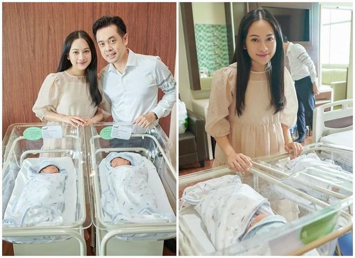 Sara Lưu tăng 18kg, cô sinh mổ 2 bé.